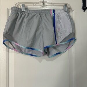 Varsity Spirit Gray Cheer Shorts Pastel Trim Size M